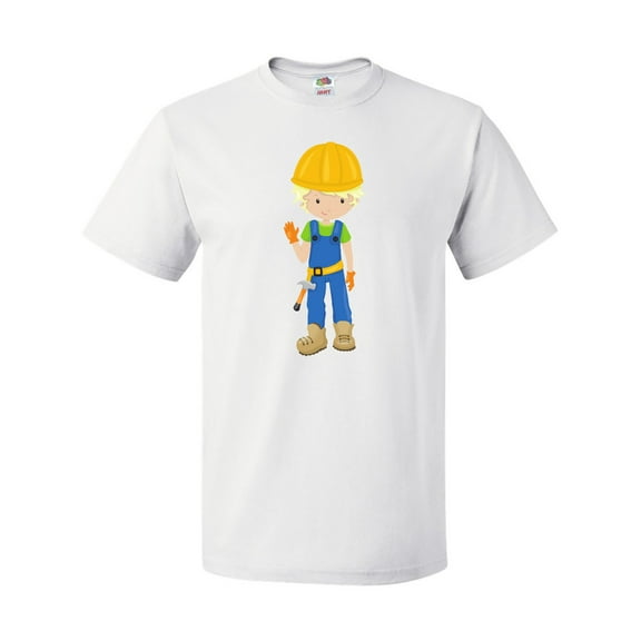 Inktastic Construction Worker, Blond Hair, Boy With Hammer T-Shirt