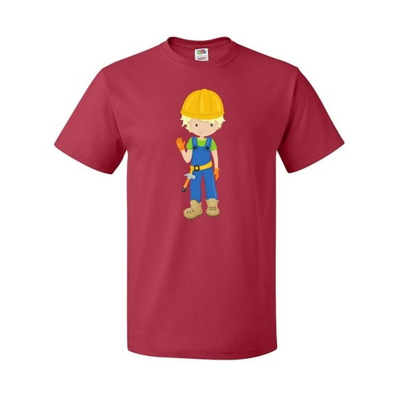 Inktastic Construction Worker, Blond Hair, Boy With Hammer T-Shirt
