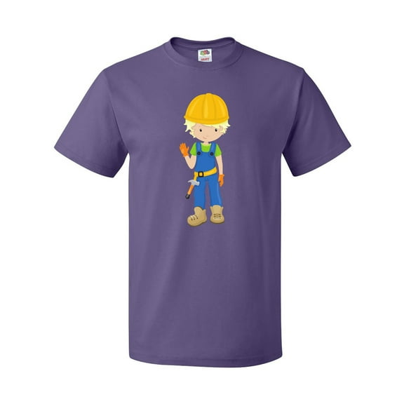 Inktastic Construction Worker, Blond Hair, Boy With Hammer T-Shirt