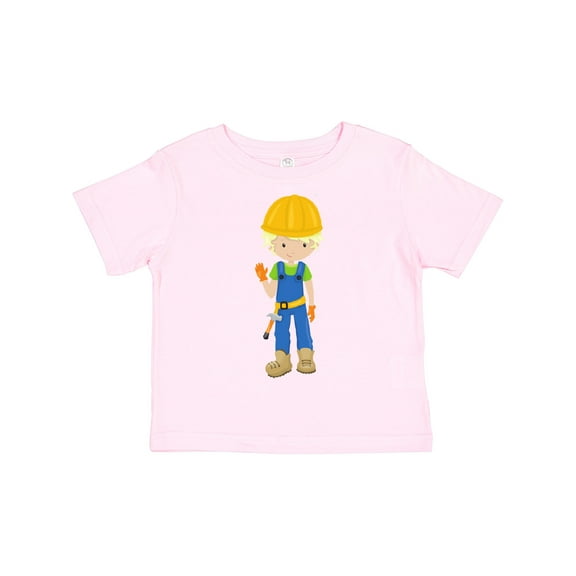 Inktastic Construction Worker, Blond Hair, Cute Boy, Hammer Boys Toddler T-Shirt