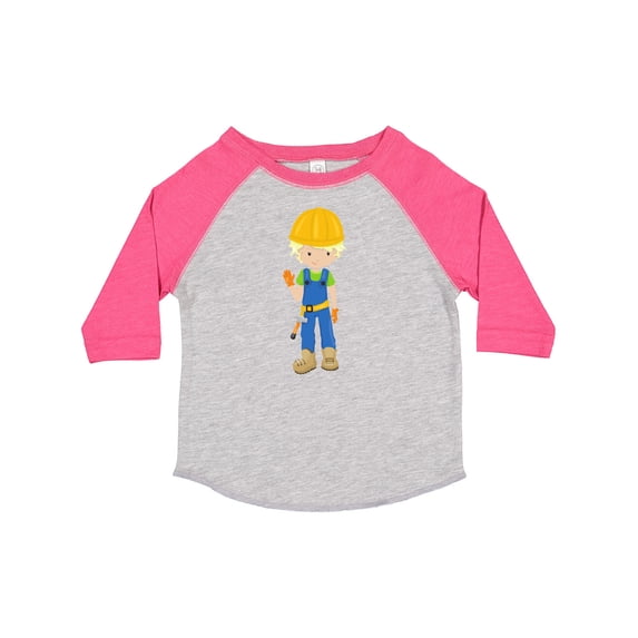 Inktastic Construction Worker, Blond Hair, Cute Boy, Hammer Boys Toddler T-Shirt