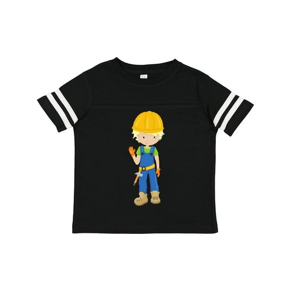 Inktastic Construction Worker, Blond Hair, Cute Boy, Hammer Boys Toddler T-Shirt