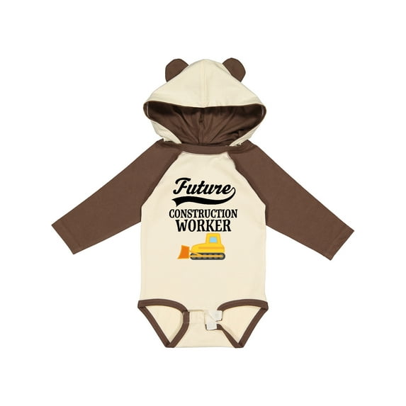 Inktastic Construction Worker Boys Future Boys Long Sleeve Baby Bodysuit