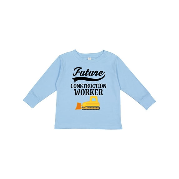 Inktastic Construction Worker Boys Future Boys Long Sleeve Toddler T-Shirt