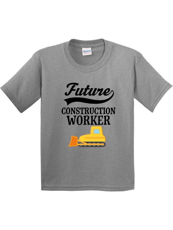 Construction Worker Boys Future Youth T-Shirt