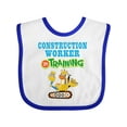 thumbnail image 1 of Inktastic Construction Worker in Training Boys or Girls Baby Bib, 1 of 4