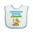 thumbnail image 1 of Inktastic Construction Worker in Training Boys or Girls Baby Bib, 1 of 4