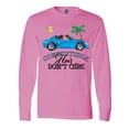 thumbnail image 1 of Inktastic Convertible Hair Don't Care with Black Hair and Blue Car Long Sleeve T-Shirt, 1 of 5