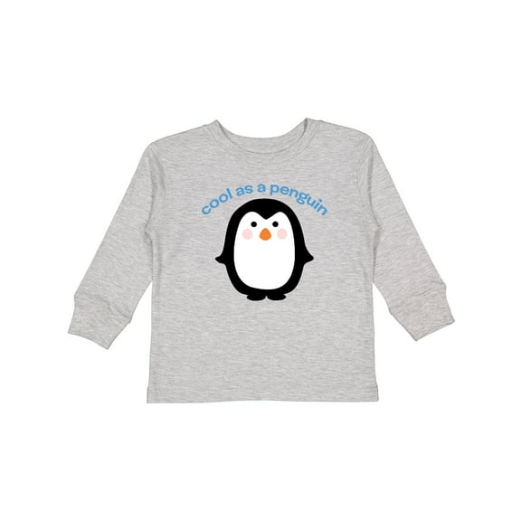 Inktastic Cool As a Penguin Boys or Girls Long Sleeve Toddler T-Shirt