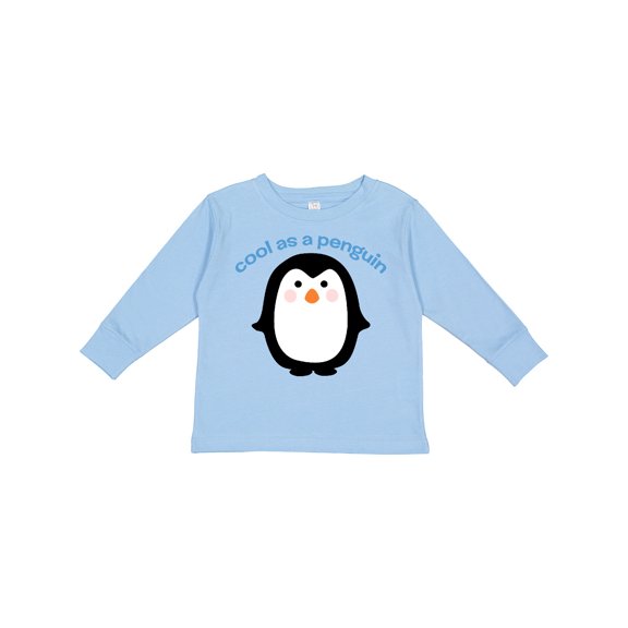 Inktastic Cool As a Penguin Boys or Girls Long Sleeve Toddler T-Shirt