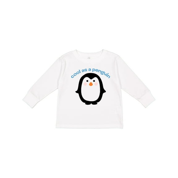 Inktastic Cool As a Penguin Boys or Girls Long Sleeve Toddler T-Shirt