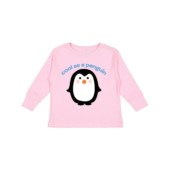 Inktastic Cool As a Penguin Boys or Girls Long Sleeve Toddler T-Shirt