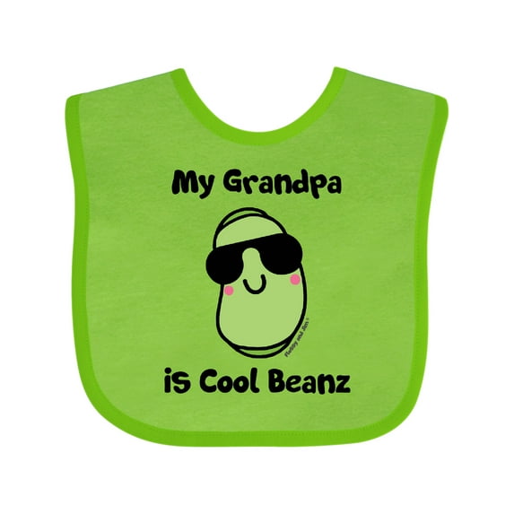 Inktastic Cool Beans Grandpa Boys or Girls Baby Bib