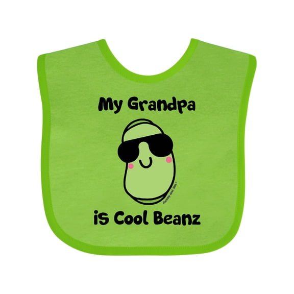 Inktastic Cool Beans Grandpa Boys or Girls Baby Bib