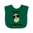 thumbnail image 1 of Inktastic Cool Beans Uncle Boys or Girls Baby Bib, 1 of 4