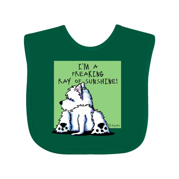 Inktastic Cool Belly Westie Boys or Girls Baby Bib