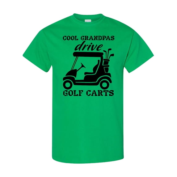 Inktastic Cool Grandpas Drive Golf Carts T-Shirt