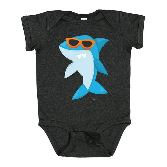Inktastic Cool Shark, Shark Wearing Sunglasses, Cute Shark Boys or Girls Baby Bodysuit