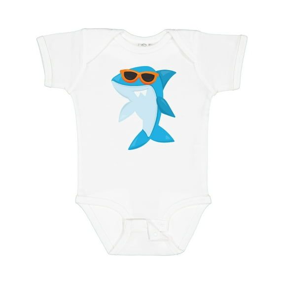 Inktastic Cool Shark, Shark Wearing Sunglasses, Cute Shark Boys or Girls Baby Bodysuit