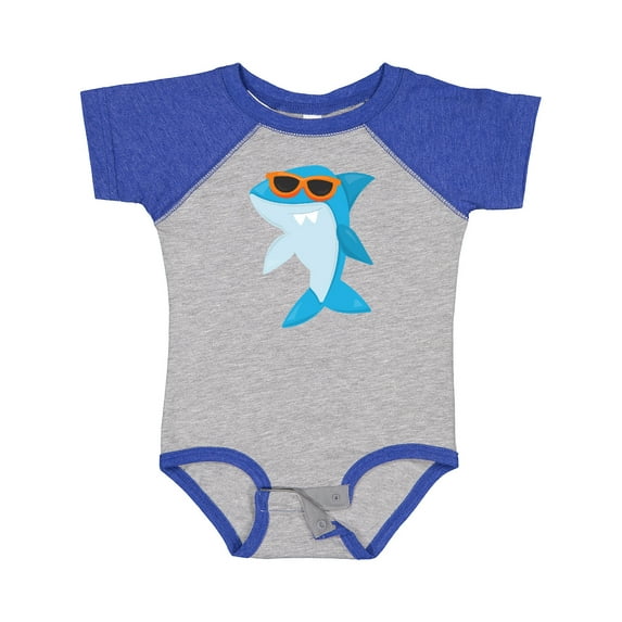 Inktastic Cool Shark, Shark Wearing Sunglasses, Cute Shark Boys or Girls Baby Bodysuit