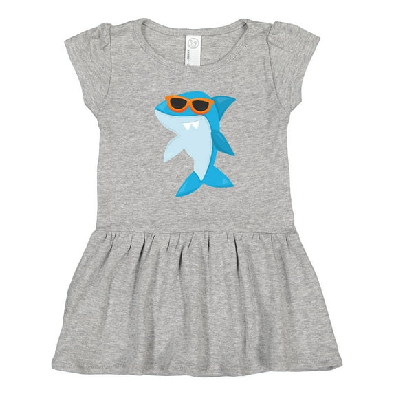 Inktastic Cool Shark, Shark Wearing Sunglasses, Cute Shark Girls Toddler Dress