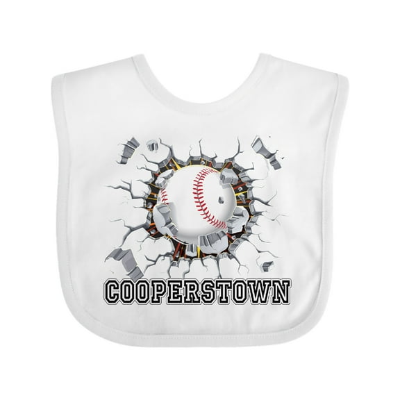 Inktastic Cooperstown Baseball Breakthrough Boys or Girls Baby Bib