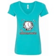 thumbnail image 1 of Inktastic Cooperstown Baseball Breakthrough Women's V-Neck T-Shirt, 1 of 5