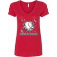 thumbnail image 1 of Inktastic Cooperstown Baseball Breakthrough Women's V-Neck T-Shirt, 1 of 5