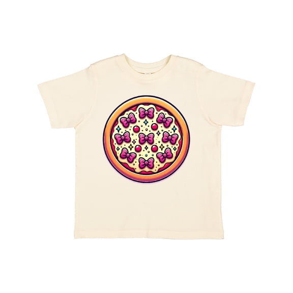 Inktastic Coquette Bow Funny Pizza Girls Toddler T-Shirt