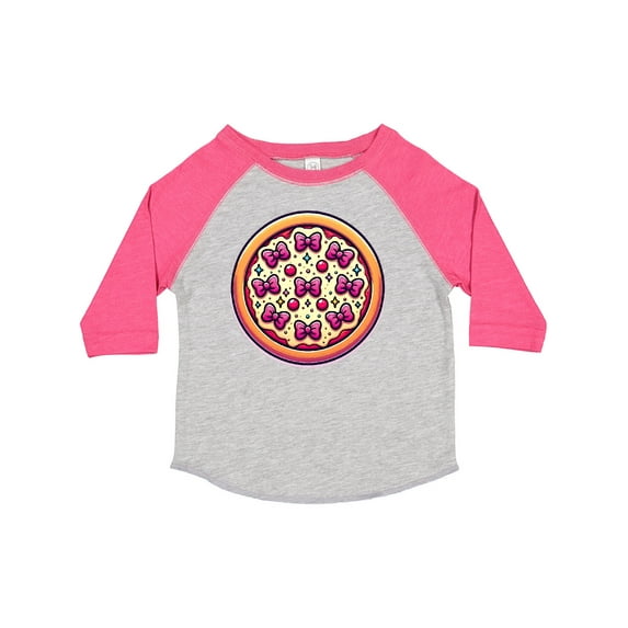 Inktastic Coquette Bow Funny Pizza Girls Toddler T-Shirt