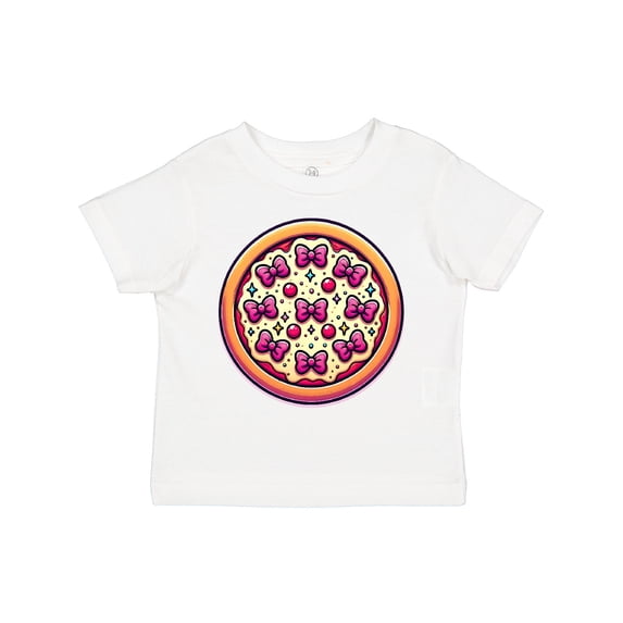 Inktastic Coquette Bow Funny Pizza Girls Toddler T-Shirt
