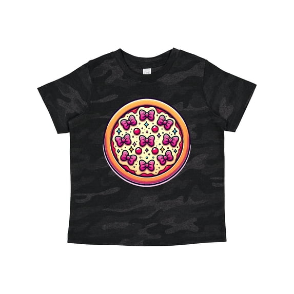 Inktastic Coquette Bow Funny Pizza Girls Toddler T-Shirt
