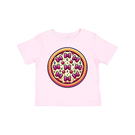 Inktastic Coquette Bow Funny Pizza Girls Toddler T-Shirt