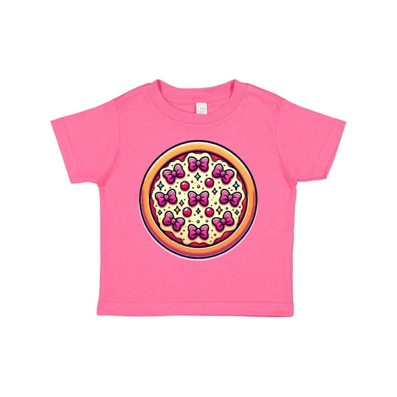 Inktastic Coquette Bow Funny Pizza Girls Toddler T-Shirt
