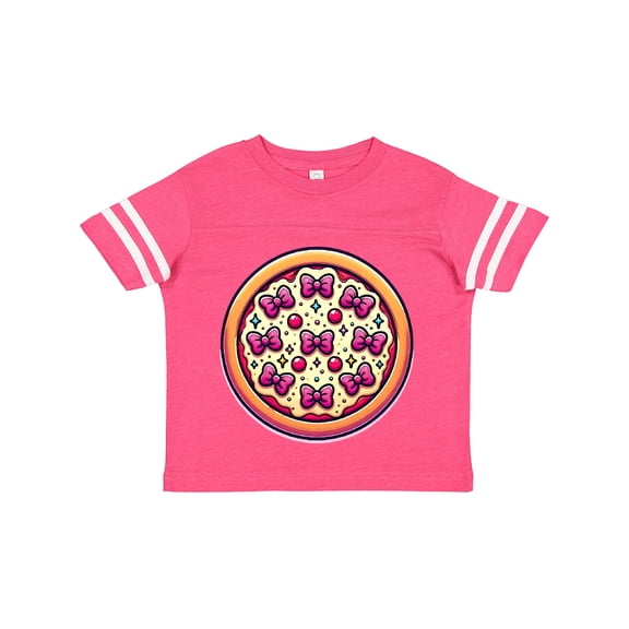 Inktastic Coquette Bow Funny Pizza Girls Toddler T-Shirt