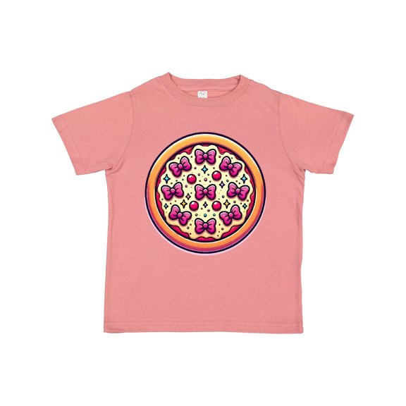 Inktastic Coquette Bow Funny Pizza Girls Toddler T-Shirt