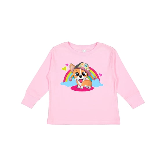 Inktastic Corgi Dog Cute Puppy Girls Long Sleeve Toddler T-Shirt