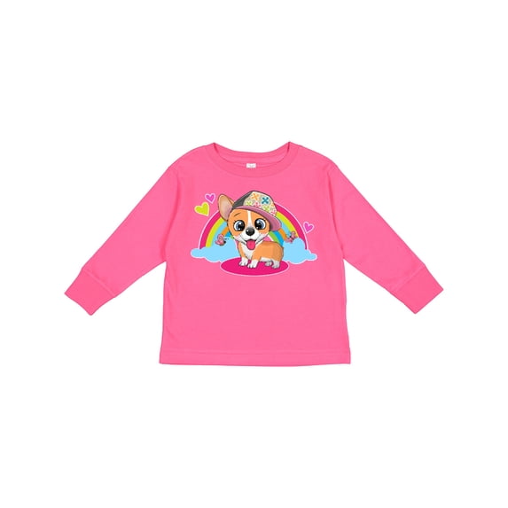 Inktastic Corgi Dog Cute Puppy Girls Long Sleeve Toddler T-Shirt