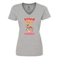thumbnail image 1 of Inktastic Corgi Dog Lover Gift Women's V-Neck T-Shirt, 1 of 5