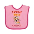 thumbnail image 1 of Inktastic Corgi Dog Lover Girls Baby Bib, 1 of 4