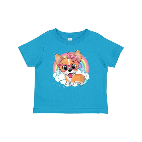 Inktastic Corgi Dog Lover Rainbow Girls Baby T-Shirt