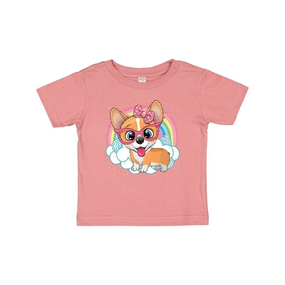 Inktastic Corgi Dog Lover Rainbow Girls Baby T-Shirt
