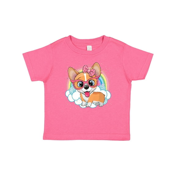 Inktastic Corgi Dog Lover Rainbow Girls Baby T-Shirt