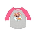 thumbnail image 1 of Inktastic Corgi Dog Lover Rainbow Girls Toddler T-Shirt, 1 of 5
