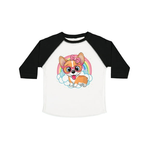 Inktastic Corgi Dog Lover Rainbow Girls Toddler T-Shirt