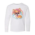 thumbnail image 1 of Inktastic Corgi Dog Lover Rainbow Long Sleeve Youth T-Shirt, 1 of 5
