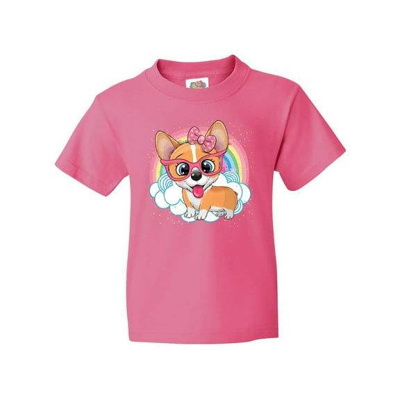 Inktastic Corgi Dog Lover Rainbow Youth T-Shirt