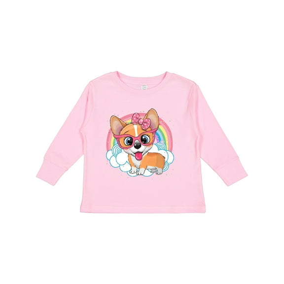 Inktastic Corgi Gifts Dog Lover Girls Long Sleeve Toddler T-Shirt