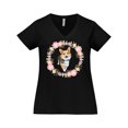 thumbnail image 1 of Inktastic Corgi Gifts for Dog Lovers Women's Plus Size V-Neck T-Shirt, 1 of 5