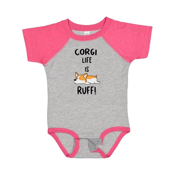 Inktastic Corgi Life is Rough Boys or Girls Baby Bodysuit